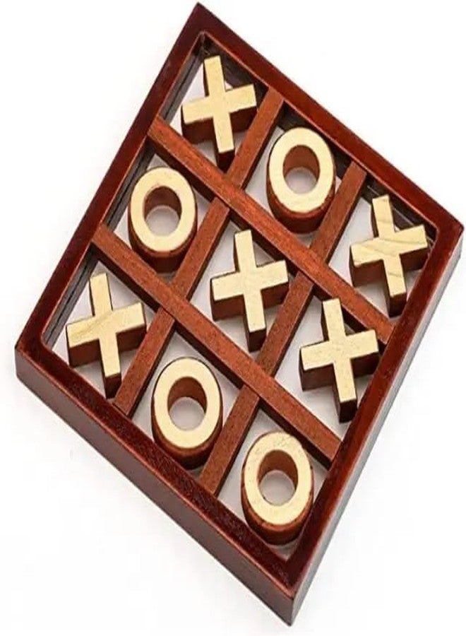 REPISH Tic Tac Toy Classic Strategy Game for Kids & Adults, Portable Travel Size Wooden Board Game, Fun Family Game for Indoor & Outdoor Play.(Pack of 1) - Image 1